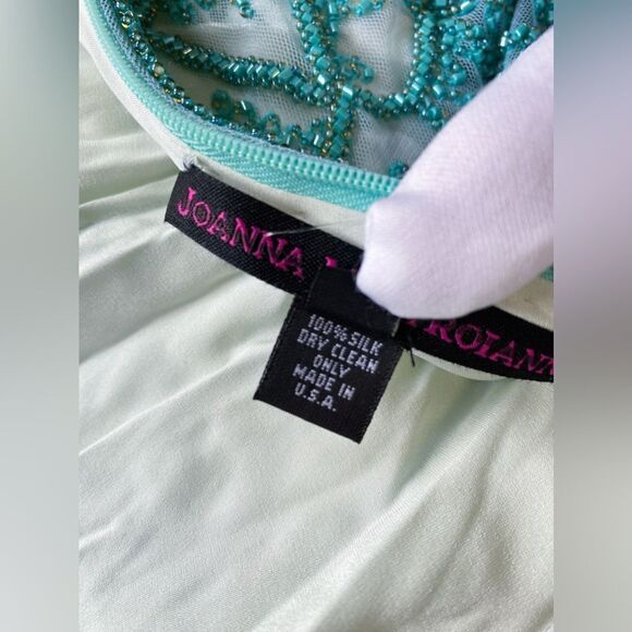 JOANNA MASTROIANNI Beaded Illusion-Neck Cocktail Dress size 2 - Picture 11 of 13